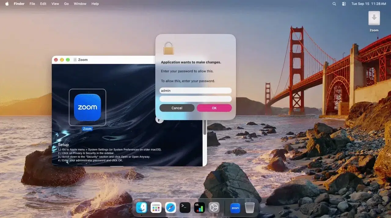 Изображение к статье: Троян CloudSyncD для macOS распространяют под видом установщика Zoom