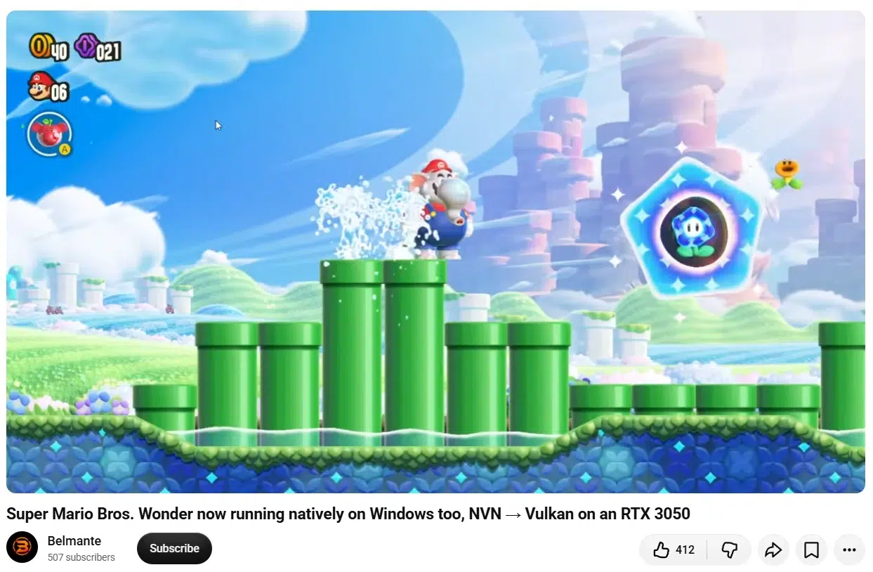 Разработчик показал Super Mario Bros Wonder на Windows без эмулятора