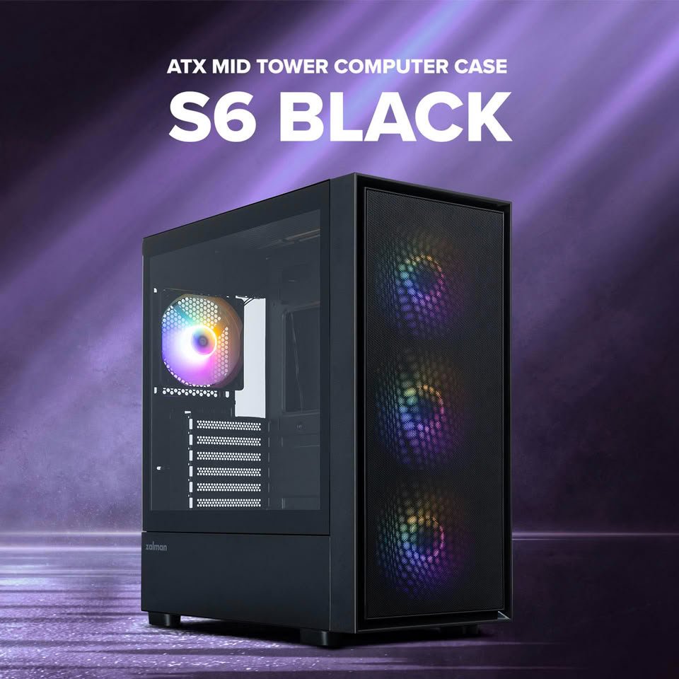 Zalman выпустила корпуса S6 Black и S6 V2 Black разница в вентиляторах