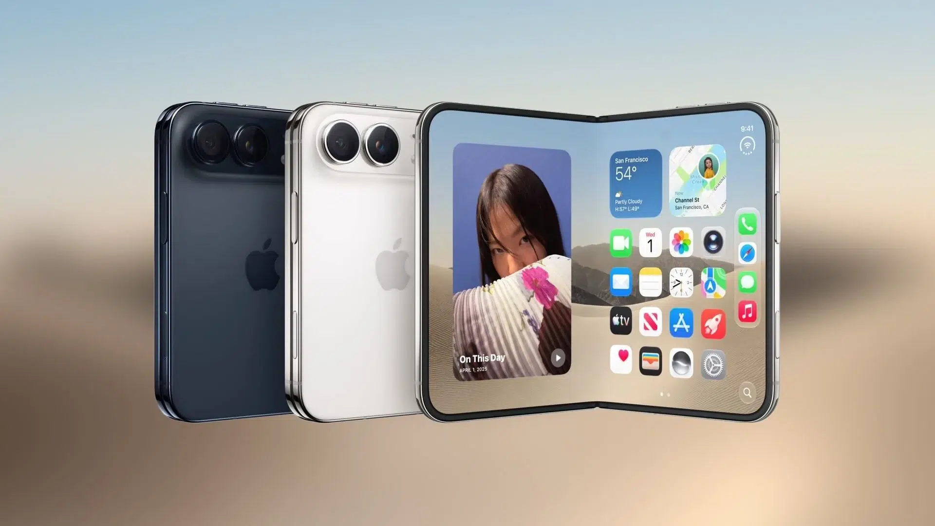 Раскрытый iPhone Duo может поворачиваться на некоторых стойках MagSafe