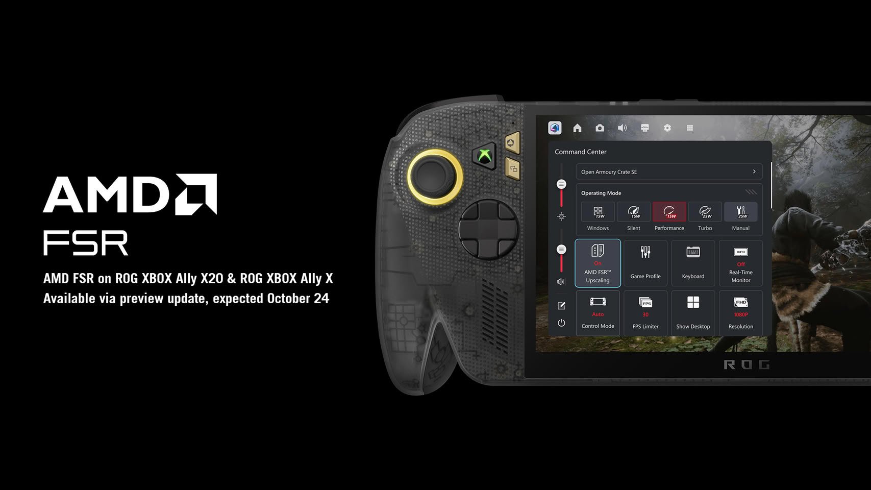 ASUS начала выпуск драйвера с FSR 41 для ROG Xbox Ally X и X20