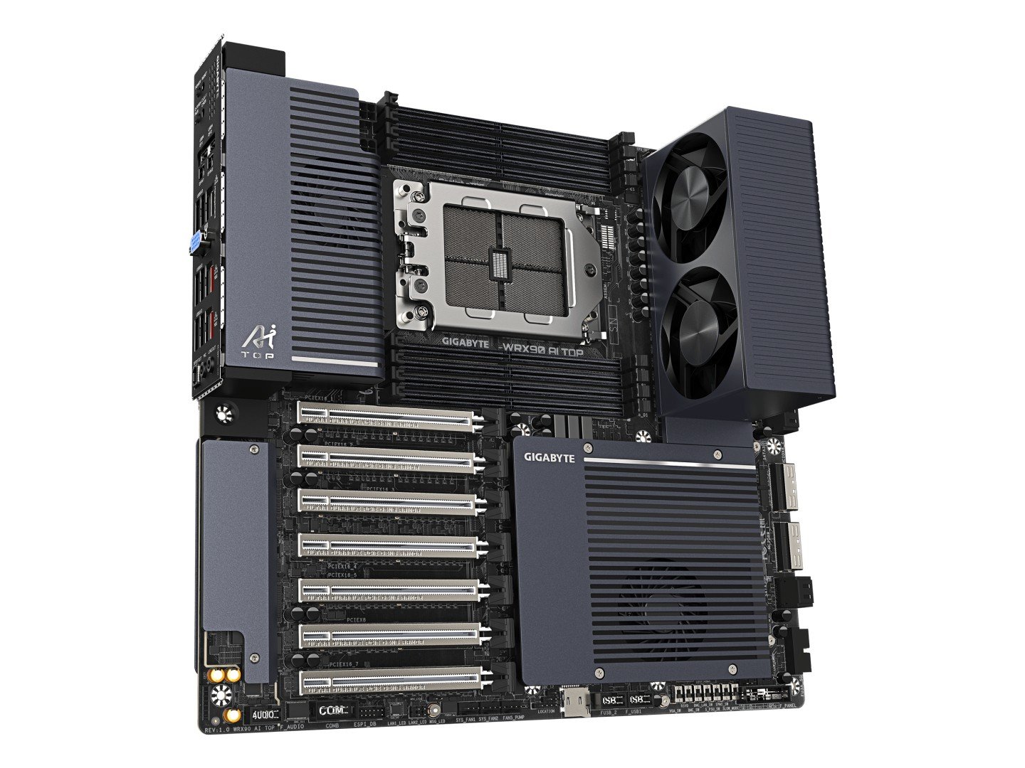 Gigabyte представила плату WRX90 AI TOP с семью слотами PCIe 50