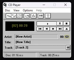 Изображение к статье: Блогер запустил в Windows 11 CDPLAYER.EXE 1992 года без эмулятора