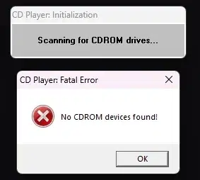 Изображение к статье: Блогер запустил в Windows 11 CDPLAYER.EXE 1992 года без эмулятора