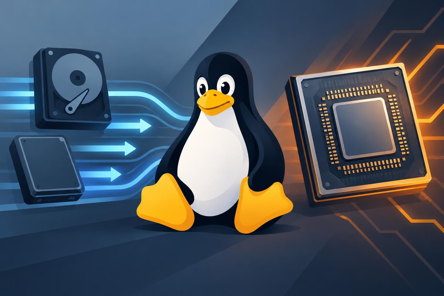 Иллюстрация к теме В Linux 73 улучшили ввод вывод и расширили поддержку AMD Zen 6
