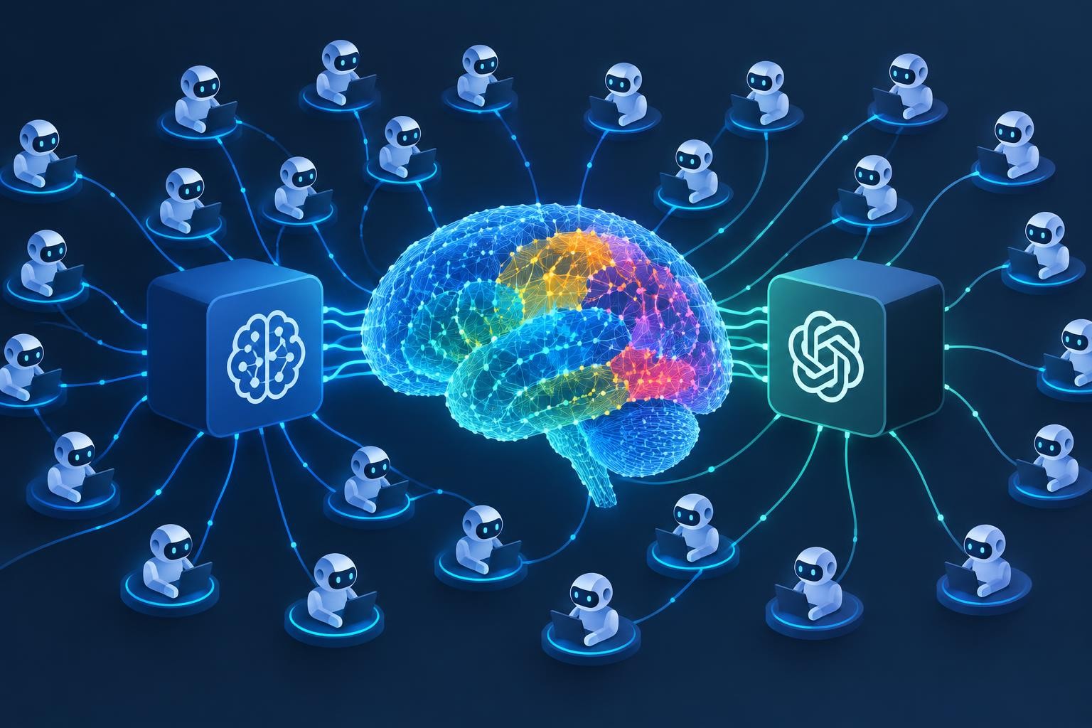 Иллюстрация к теме PerturbAI и OpenAI подключили почти 2000 ИИ агентов к анализу карты мозга