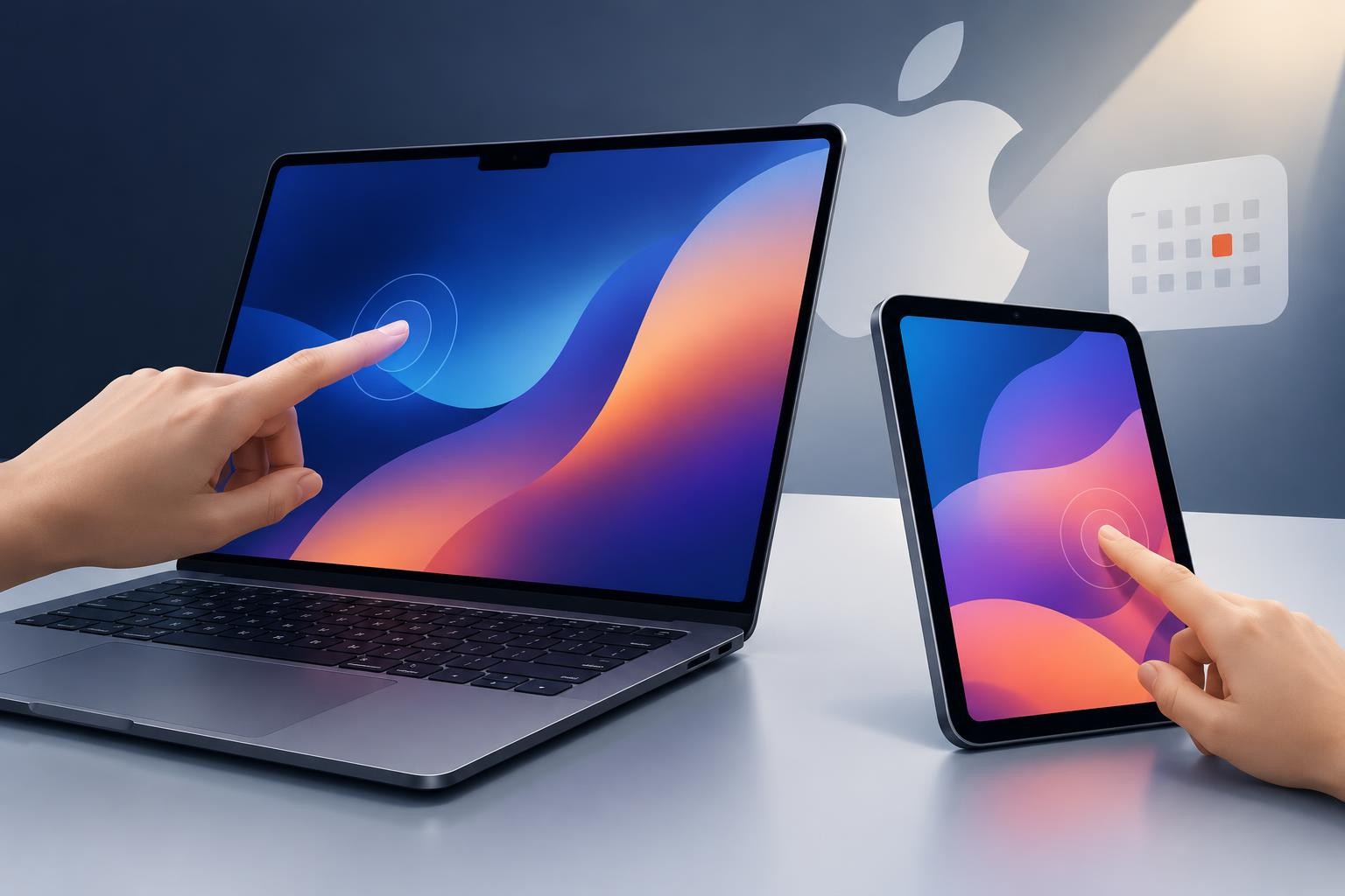 Иллюстрация к теме Apple может показать сенсорные MacBook Pro и iPad mini 28 октября
